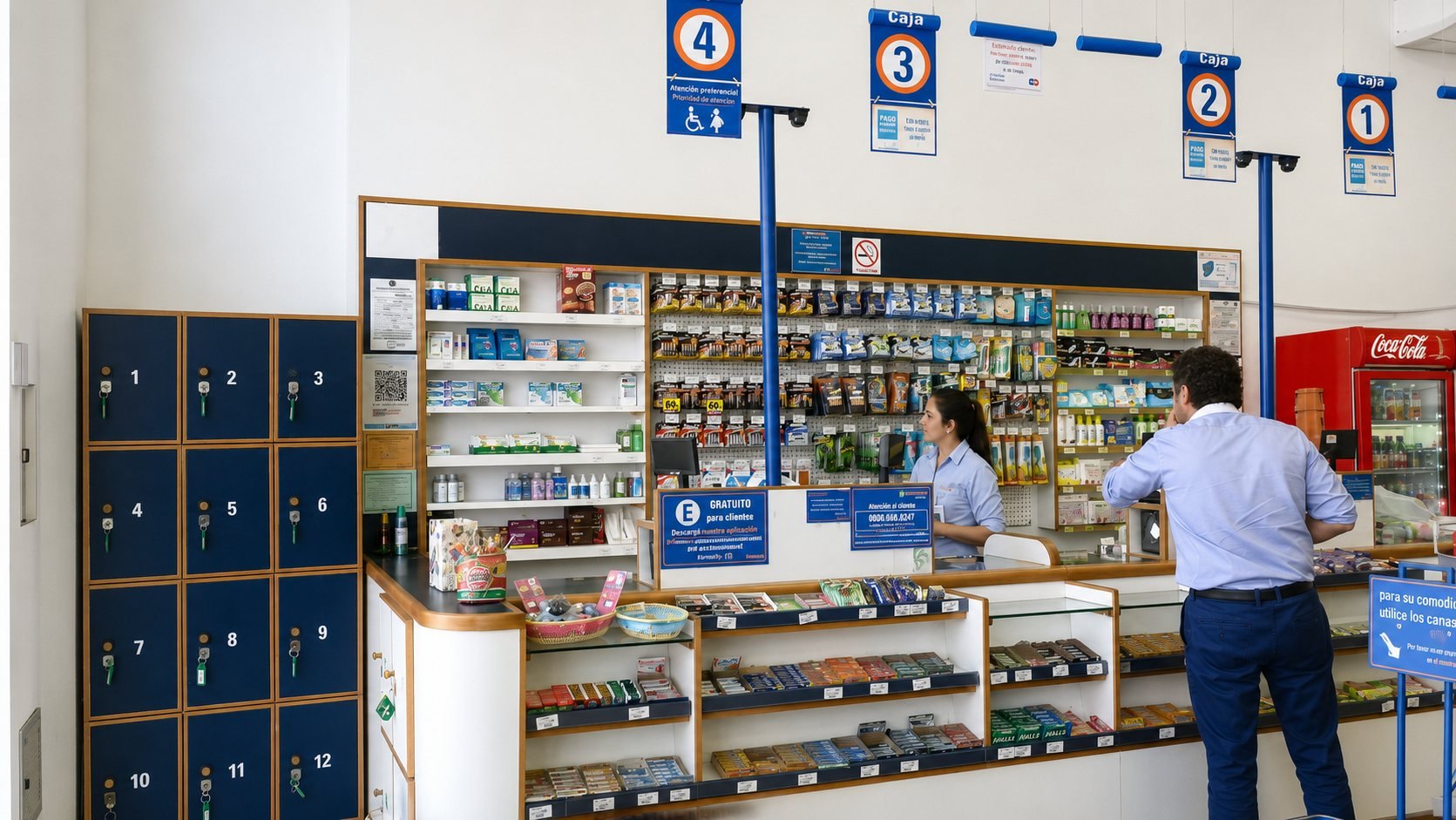 Sector de cajas y atención